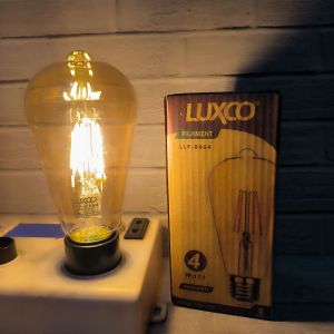LUXCO LAMPU LED FILAMEN ST64 4W 2700K E27 WARM WHITE SNI KUALITAS TERJAMIN