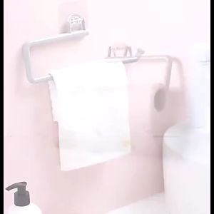 ที่แขวนทิชชู่ม้วนในห้องน้ำ ที่แขวนผ้าขนหนู ที่แขวนผ้าเช็ดมือ ที่แขวนกระดาษทิชชู่ ที่แขวนกระดาษชำระ ที่ใส่ทิชชู่ม้วน ติดตั้งง่าย 2สี