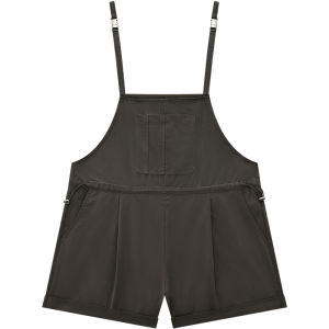 KUHNMARVIN | Quần Short Dungaree Phối Chai Vải Cotton-Lyocell Đai Rút Kiểu Học Trò Ôm Sát Mùa Hè