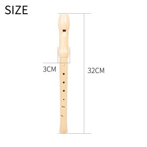IRIN | 8 Holes Wood Color Recorder Woodwind Instrument for Children Music Lovers Performer Flute Music Enlightenment