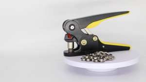 PP Supplies - HP-16 Mini Grommet Machine Set | 10mm Eyelet Punch Tool + 100 Eyelets
