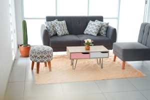 KARPET BULU KOREA LEMBUT 100 X 150 CM & ALAS BULU TAPLAK MEJA