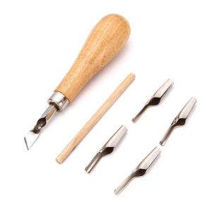 Beginner Linoleum Carving Tool Multifunctional Engraving Cutter Portable ABS Handle Art Craft Supplies for School DIY Projects