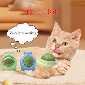 Interactive Catnip Toy Ball with Fresh Breath & Hairball Prevention 360° Rotatable Design Clear Mouth & Moisture-Proof Cover New