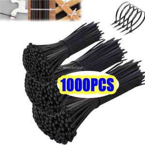 100-1000Pcs Wholesale Plastic Nylon CableTies Self-locking Cord Straps Adjustable Cables Fastening Loop Home Office Wire Zip Tie