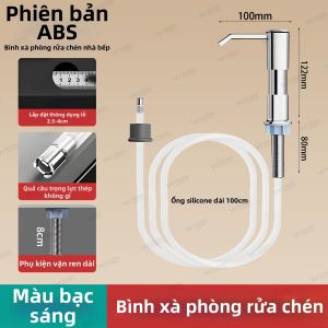 WONREFACT | Bơm Xà Phòng Nén cho Bồn Rửa Bếp và Chậu Rau với Vít Dài và Đầu Bơm Hình Vuông