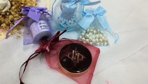 CAIP ถุงผ้า ถุงผ้าแก้ว หูรูด ถุงผ้า ใส่ของชำร่วย ของฝาก ใส่ของไหว้ ใส่เครื่องประดับ พร้อมส่ง