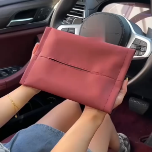 Hộp Đựng Khăn Giấy Da Nappa Treo Ô Tô Hộp Giấy Ăn Xe Hơi Cao Cấp Nhiều Màu Dễ Lắp