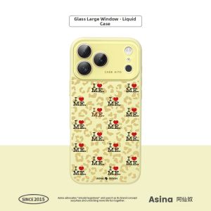 Asina | iPhone 16 15 Pro 14 Protective Case with Full Lens Coverage and Large Window Liquid Silicone