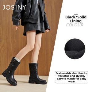 Josiny | Knight Style Mid Heel Boosting Boots