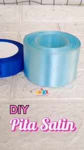 ISI 2 PCS - Pita SATIN 2.5 cm 20-25 yard 1 inch Label Baju Pita Hias Pita Dekorasi Pita Aksesoris Tas Box