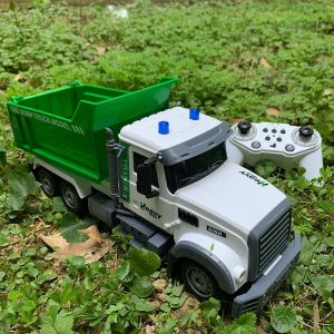Xe Chở Rác Điều Khiển Từ Xa Tỷ Lệ 1/12 Có Đèn Xe Vệ Sinh Điều Khiển Bằng Radio Dành Cho Bé Trai Học Tập Sớm Xe Tái Chế Sử Dụng Pin Lithium
