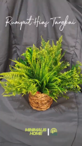 Bunga Rumput Hias Plastik Ilalang Daun Artificial Tanaman Asparagus Monstera