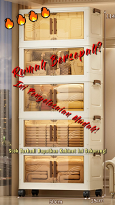 Homming Foldable Home Storage Cabinet Easy to Organize Clothes and Shoes Elegant Design Space Saving Solve the Problem of Home Storage