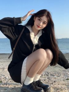 CHANGTONG | Knit Hoodie and Skirt Set