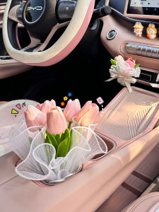 Đồ Trang Trí Nội Thất Xe Hơi Hình Hoa Tulip Phù Hợp Với Các Mẫu Xe Byd Oceanic S plus Song Qin Đồ Trang Trí Trung Tâm Bàn Phím Phổ Biến