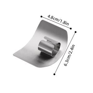 1/3/5pcs Kitchen Accessories Stainless Steel Finger Cover Finger Protection Safe Kitchen Must Have Cutting Guard Thumb Protector