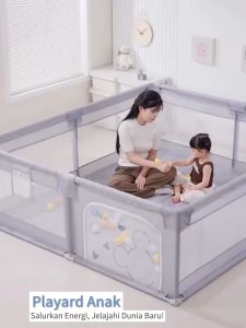 FlashMall Pagar Bayi / pagar bayi bermain / Pagar Mainan Anak/kolam mandi bola anak/Pagar Kasur Pengaman/pagar Box Bayi