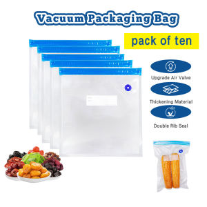  10pcs Food Vacuum Bags Reusable Vacuum Bags  Vacuum Sealed Food Bags Food Storage Bag Vacuum Packaging Bags Plastik Beg Vakum