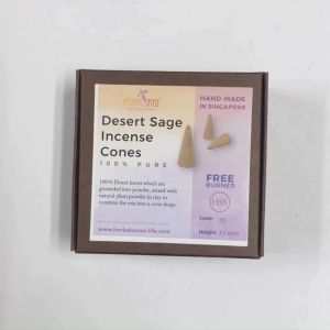 HSS Desert Sage Incense Cones use 100% Leaves Emotional Balance Energizes Made in Singapore