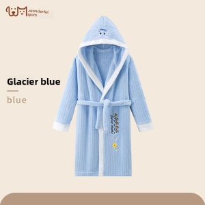 YINGXIAOYA | Coral Fleece Hooded Quick-Dry Bathrobe for Children