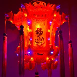 ZHUOLESHI | Chinese Antique Rotatable Colorful Hexagonal LED Lantern