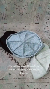 Peci Kopiyah Habasya Lipat Kubah / Kopiah Kubah Uighyur Peci Rusia Abu Muda Premium