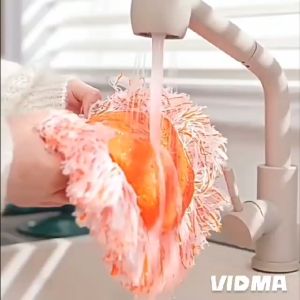Sunflower Multifunctional Coral Velvet Dust Removal# Sunflower Multifunctional Telescopic Rod Mop Household Water Absorption Lazy Tablet Mop Mop Ceiling Car Wash Tool Kitchen Handle Soft
