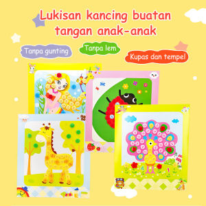 Mamibayi DIY painting button sticker Mainan Edukasi Menempel Kancing Sticker