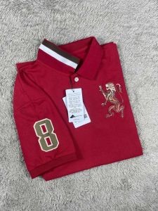 Polo giordano bordir singa 3 Dimensi lengan pendek/kaos kerah giordano pria terbaru/baju kerah logo singa napoleon 3 Dimensi keren