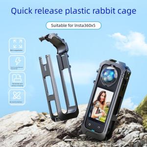 Frame Cage for Insta360 X5 PC Protective Frame Housing Case with Cold Shoe Mount Compatible for Insta 360 X5 Accessories