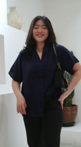 Valen Top Atasan Wanita Jumbo Oversize Kemeja Wanita Jumbo Kerah Kimono