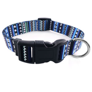 Nylon Print Dog Collar Adjustable Pet Collars Flower Print For Small Medium Large Dogs Chihuahua Pug Dog Accessories With D Ring