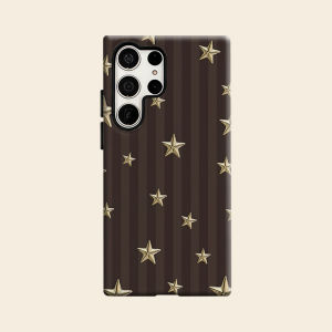 Gold Star Stripe Luxury Fashion Full Lens Protective Case for Samsung Galaxy S26 S25 S24 A56 A36 Plus Ultra