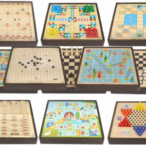 Multi-Function Wooden Board Game Set