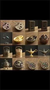 Vintage Hợp Kim Lư Hương Giá Đỡ 3 Chân Rỗng Mini Lư Hương Cho Gỗ Đàn Hương Hương Trang Trí Nhà Kim Loại 1 PC