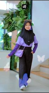 Celana Panjang Kulot Anak Perempuan AmmarKids Hello Comfy Culotte Bahan Knit Premium Usia 1-12 Tahun