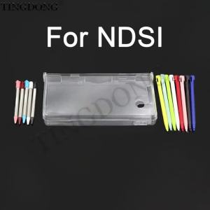 1Set Clear Crystal Protective Case For NDSi Hard PC Shell Cover With Stylus Touch Pen Retractable Pen Game Console Accessory