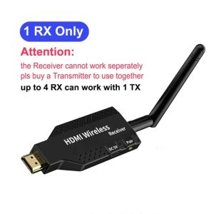 50M 1080P HDMI-Compatible Wireless Transmitter and Receiver Video Display Extender Suitable for Cameras Laptops and Televisions