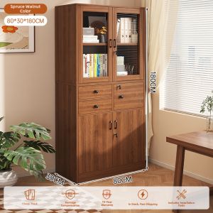ZHUOHE | Dustproof Storage Cabinet with Door and Lock for Home and Office
