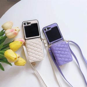 szhaiyu | Zipper Crossbody Wallet with Card Holder Phone Case for Samsung Galaxy Z Flip 8 7 6 5 4 3 5G Flip7 FE Flip6 Flip5 Leather Cover