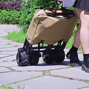 Camper Cart Camp Cart Portable Outdoor Camping Folding Trolley Lightweight Shopping Luggage Trolley Camping Trailer