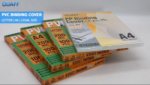 PVC Binding Cover 200micron Short | A4 | Long (100/pack) | PP Frosted Matte Binding Cover A4 (50pcs)