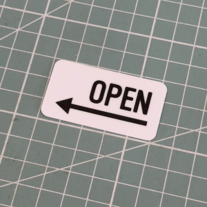 Open Close Arrow Direction Instruction. Sticker Label Sign Signage Small Mini. Buka Tutup Anah Panah. Stiker Kecil.