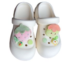 Plush Cute Cartoon Crocs Jibbitz Charms Strawberry Pearl Shoe Chain Detachable Shoe Buckle 3D Shoe Decoration for Crocs