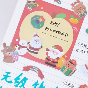 Nhãn Dán Giáng Sinh Để Trang Trí Nhật Ký Scrapbook Văn Phòng Phẩm Dễ Thương Dụng Cụ Văn Phòng Trường Học Bộ Quà Tặng
