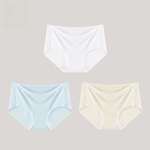 miiow | Cat Person Modal Briefs Thin Ice Silk Seamless Antibacterial Triangle Shorts For Girls Summer Underwear Comfortable Breathable