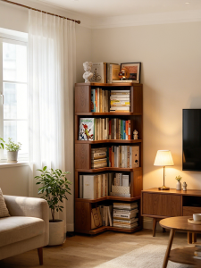 ZHUSHANXIA | Corner Bookcase Display Storage Cabinet