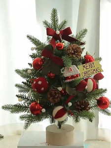 Mini Christmas Tree With Lights Christmas decorations for home desktop decoration Christmas decoration set holiday gift Small Christmas Tree with wood stand 2026