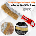 Digeo Steel Wire Brush Multifunctional Cleaning Tool for Metal Derusting Polishing Barbecue. 